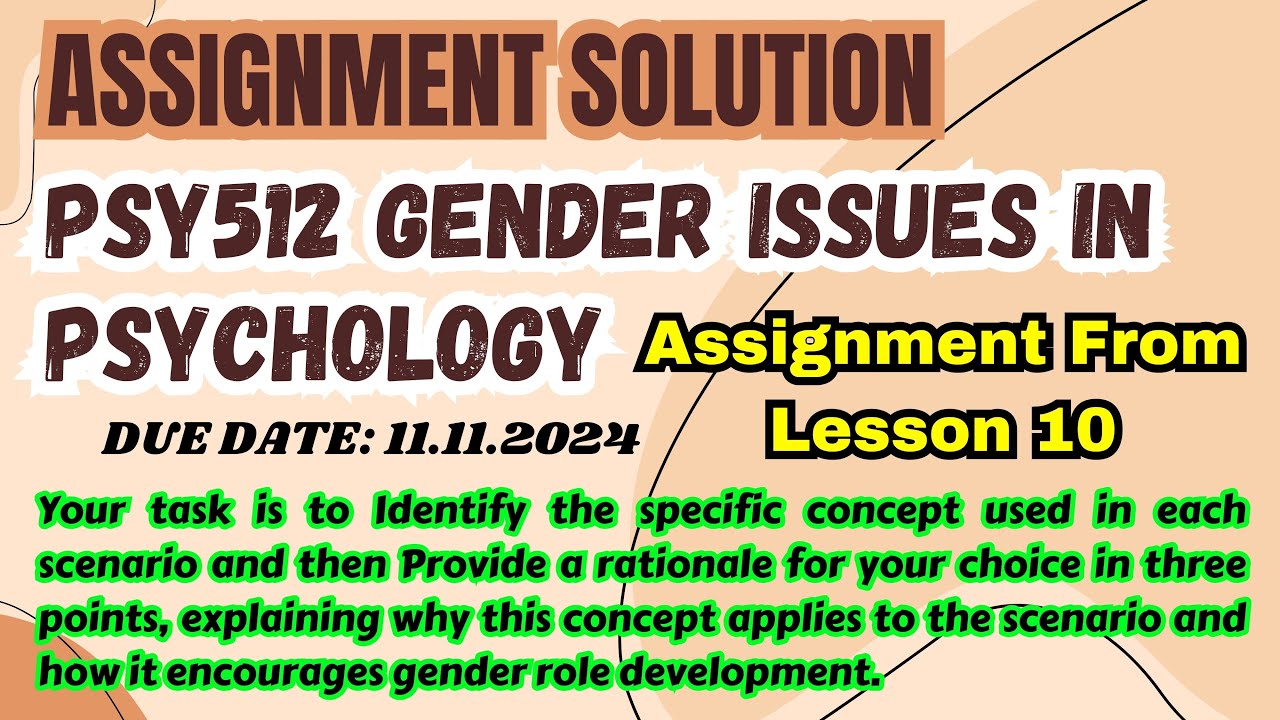 PSY512 Assignment Solution From Lesson 10 Classical, Operant ...