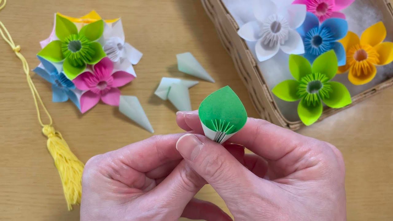 【折り紙】春にぴったりパステルカラーのくす玉