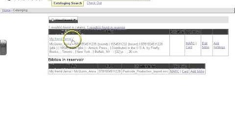Attaching a book to an existing MARC record