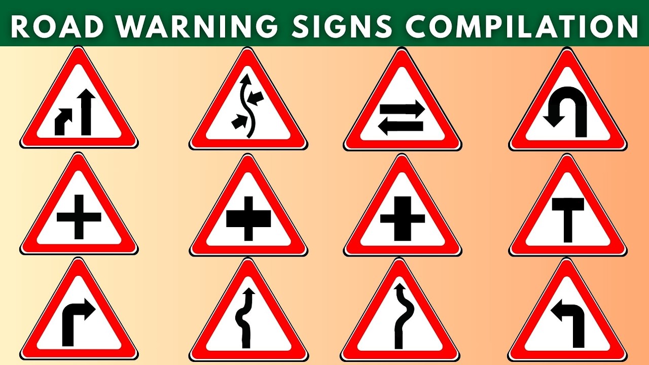 ALL Road Layout Warning Road Signs Compilation | Real Learner's Licence ...