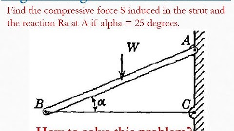Engineering mechanics solved problem | Equilibrium of three forces in a plane | Statics problems 70