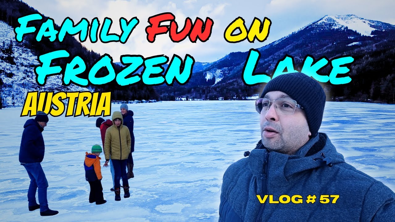 Cracking the ice on a Frozen lake in Austria!! Vlog #57 !!
