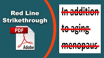 How to add red line strikethrough in pdf using Adobe Acrobat Pro DC