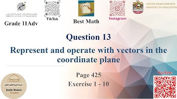 Component form and magnitude of vectors | Q13 P1 | 11A | EoT2 |