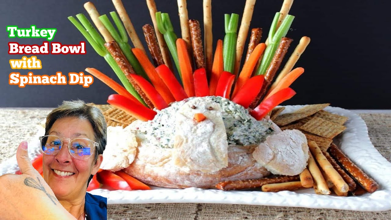 Turkey Bread Bowl with Spinach Dip Appetizer YouTube