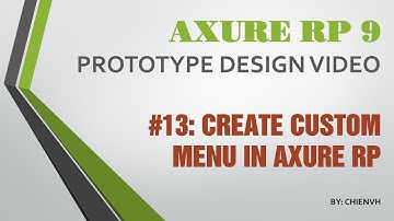 Axure RP 9: #13 Create Custom Menu in Axure