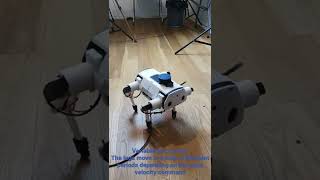 I implemented a variable gait period when the quadruped robot walks