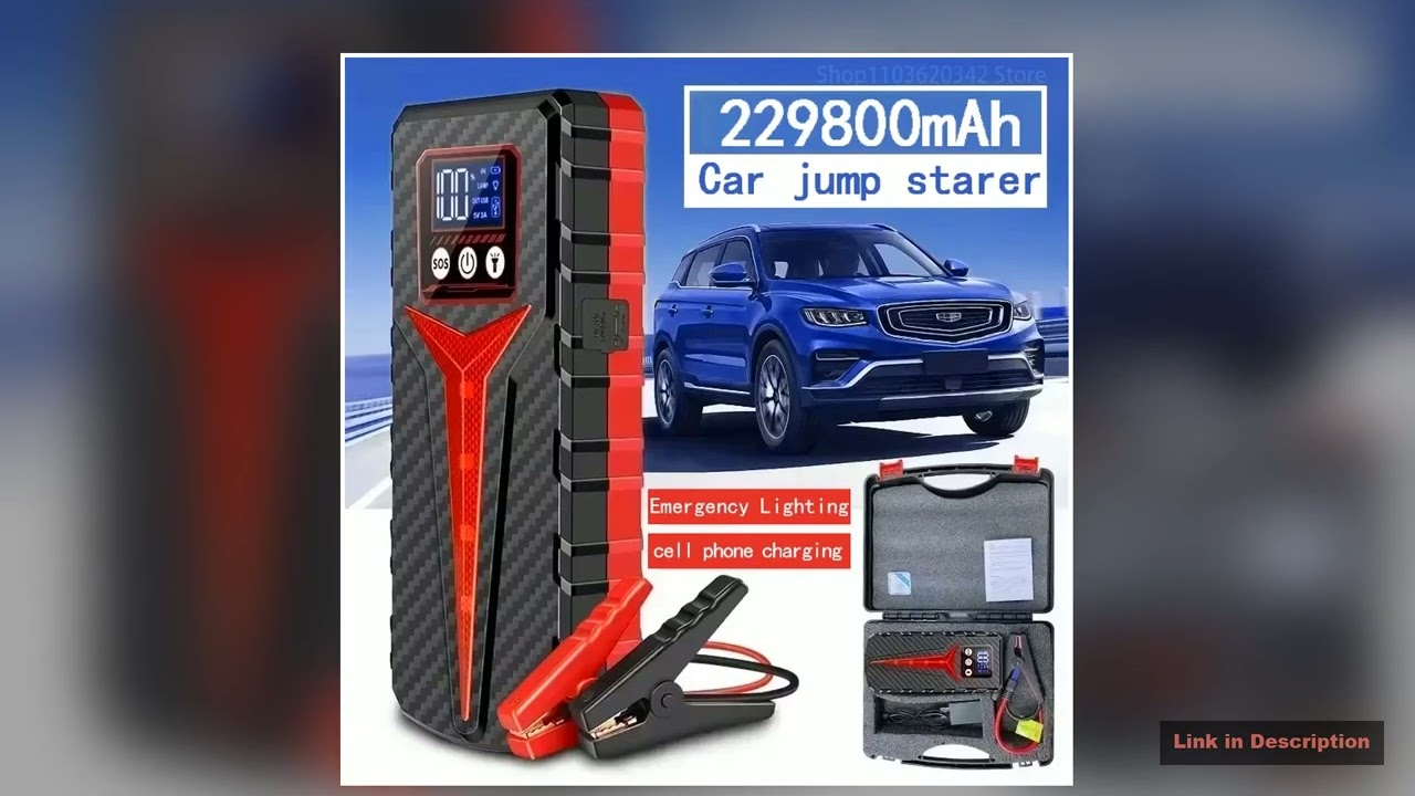 229800mAh Car Jump Starter Battery Charger Emergency Portable Power Bank Booster for 12V Vehicles