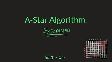 AI/ML - A * Star Algorithm Explained - (A Level Computer Science Made Easy (A2) - 9618)