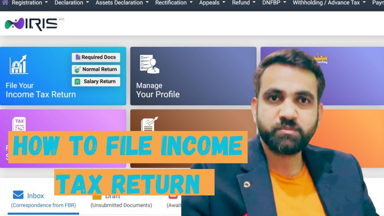 File tax return Pakistan iris 20222023 II how to file