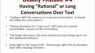 7 Deadly Texting Mistakes (what NOT to text girls)
