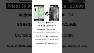 Galaxy S24 FE vs Galaxy S24 Specs Review #shorts #viral #trending #xotech