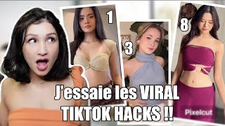 J’essaie les VIRAL HACKS de foulard en tops de TIKTOK !! 😍 