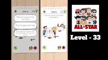 Brain Test All Star Level 33 Save her from yet another boring date.