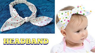 Cotton Cloth Headband | DIY Headband | Baby Hairband I easy headband l DIY fabric bow headband
