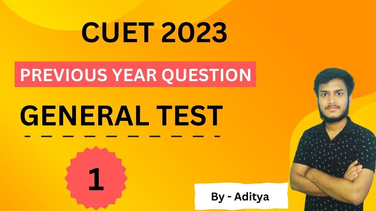 CUET 2023 GENERAL TEST | Previous Year Question Paper | GENERAL TEST ...