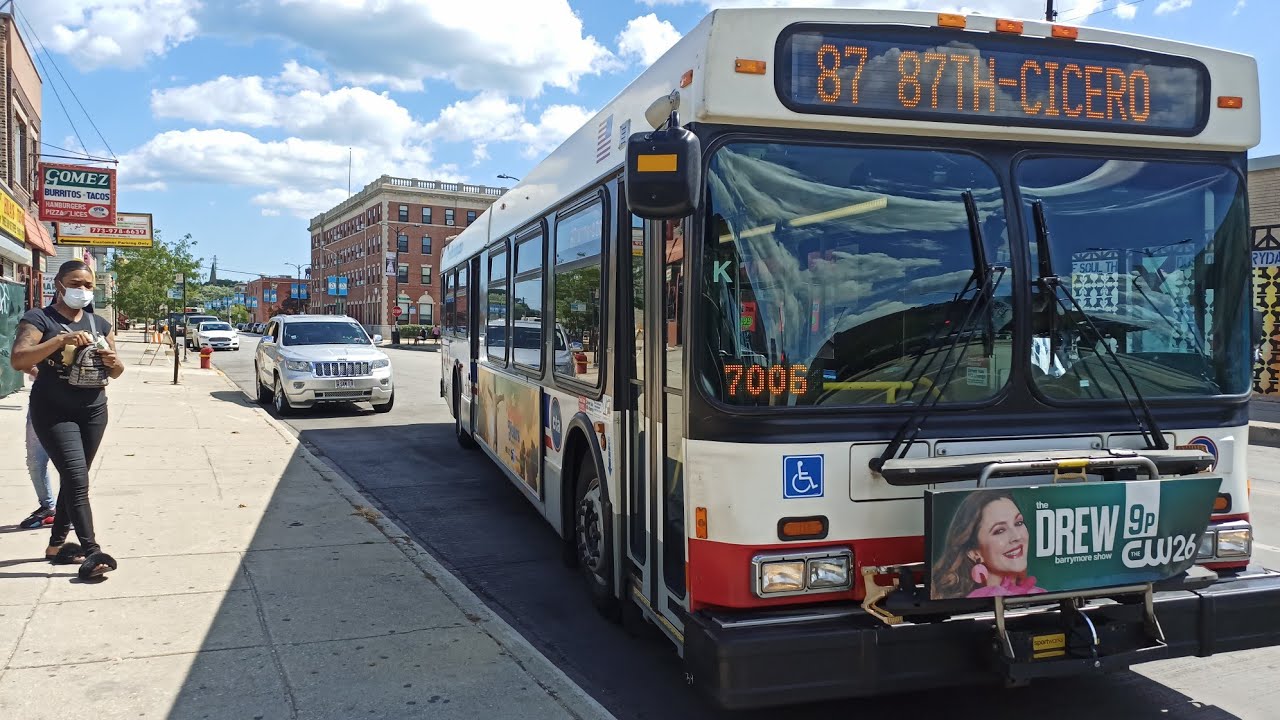 Ride On CTA 2006 New Flyer D40LF 1206 On Rt 87 87th to Cicero YouTube