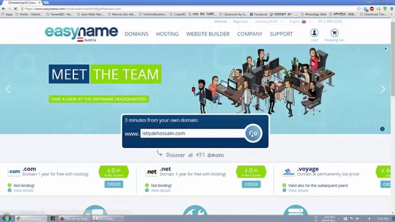 Get Free .Com domain with Free 20GB Hosting  2016