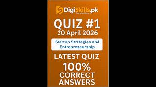 DigiSkills Startup Strategies and Entrepreneurship Quiz # 1 | #digiskillspk #educationalvideo