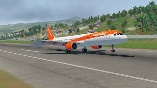 X-Plane 11 | Landing in Funchal /Madeira) | Airbus A321-200N | EasyJet screenshot 5