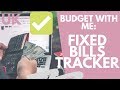 BUDGET PLANNER | Budget with me - How I organise my fixed bills
