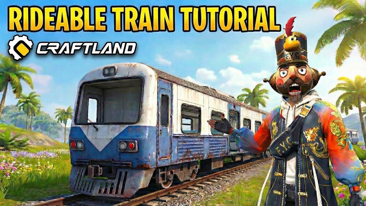 Rideable Train Tutorial in Craftland Mobile || Easy Steps|| by 