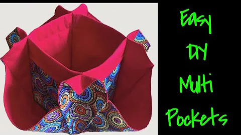 How To Make Multi Pockets Fabric Basket/New Idea To Make Storage Box For Beginners  @TheTwinsDay .