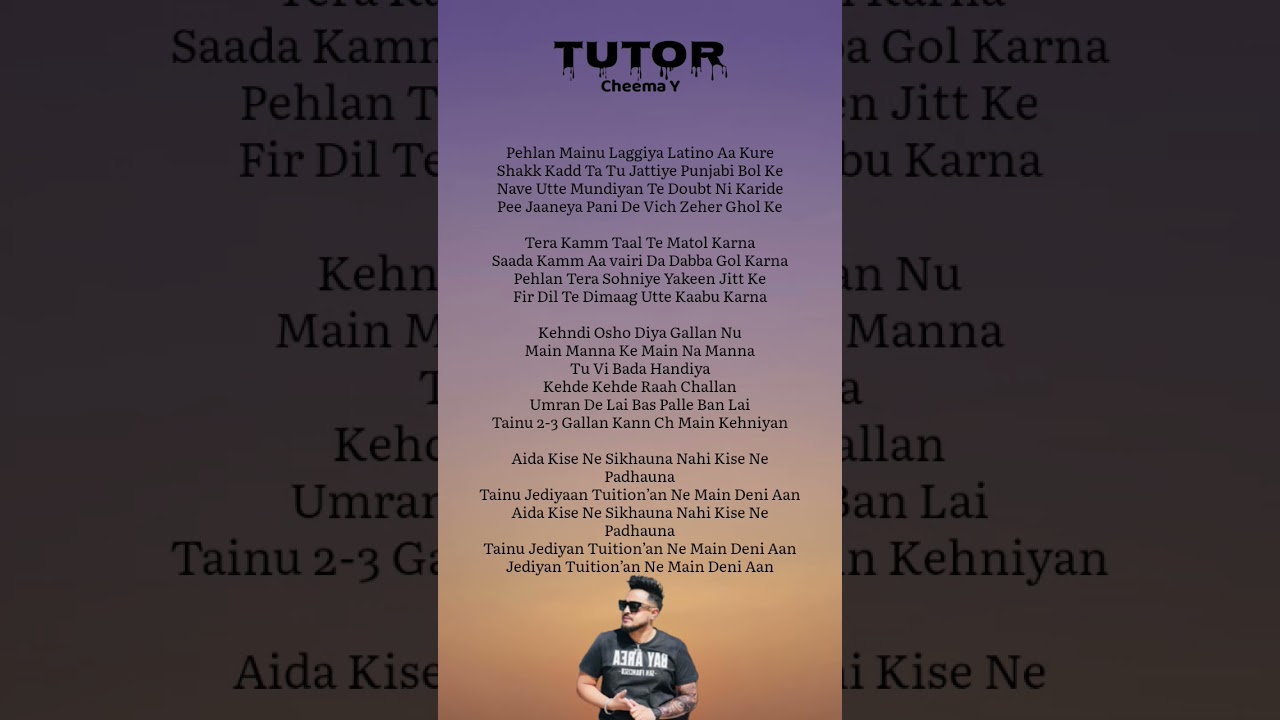 Cheema Y - Tutor 