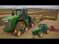 Un john deere 9rx pour les semis de bl 2023  8r370  vaderstad rapid  swifter bednard 