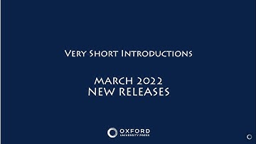 New Releases | March 2022 | Very Short Introductions