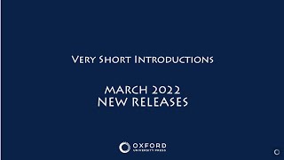 New Releases | March 2022 | Very Short Introductions