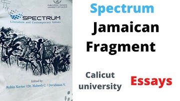 Jamaican fragment-A.L Hendricks-Malayalam-spectrum Calicut university-4th sem-summary-questions &ans