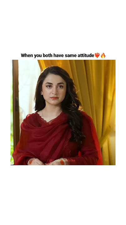 when you both have same attitude🔥 #Terebin #wahajali #yumnazaidi #pakdrama #youtubeshorts