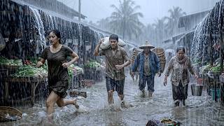 SCARY STORM!! 🌧️⚡ Heavy Rain & Loud Thunder in Red Soil Village | Fall Asleep Fast