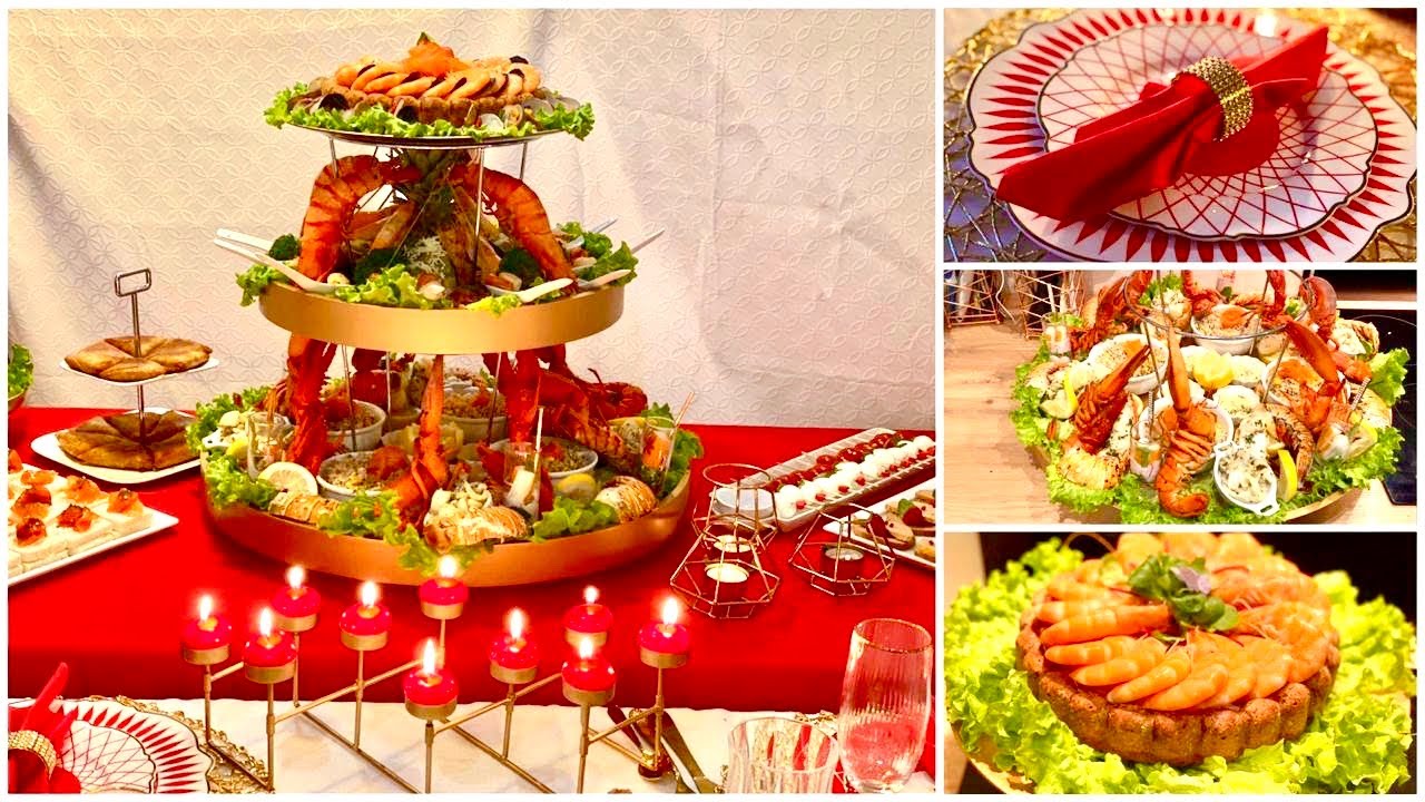 تحضيرات عراضة 🌸سلطة ملكية راقية🌸 بفواكه البحر حماقوووو عليها ضيافي  🌸 ،