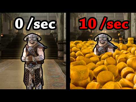 Skyrim, but NPCs spawn a Cheese Wheel every second