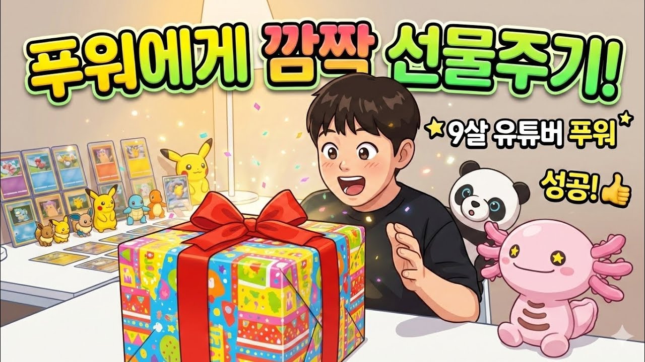 푸워에게 깜짝 선물 주기!!