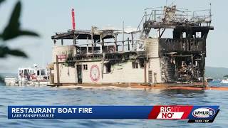 Crews battle fire on floating restaurant on Lake Winnipesaukee