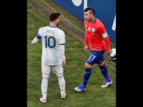 Messi Medel Kavga Arjantin Şili Copa America 3.lük Maçı