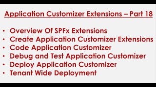 Complete Overview Of SharePoint Framework Application Customizer Extensions | SPFx Tutorial -Part 18