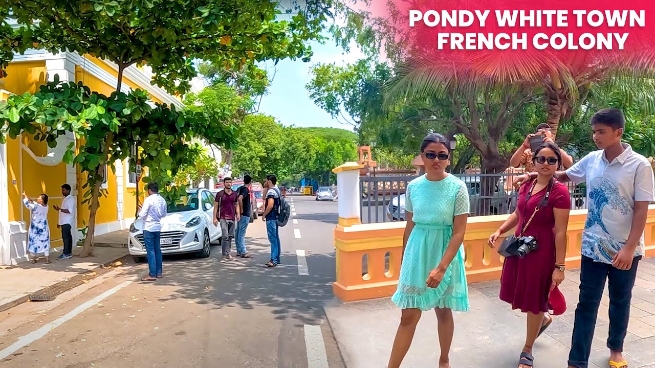 Rock Beach White Town Pondicherry French Colony Tour In 4K Rock Beach White Town Pondicherry French Colony Tour In 4K