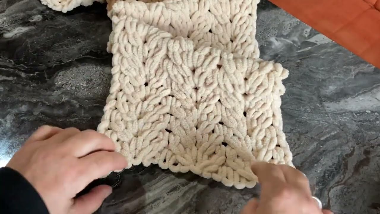 Alize pufyy ile # Burçak #örgü  atkı yapımı