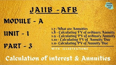 JAIIB AFB MODULE - A UNIT  - 1 PART - 3  WITH EXPLANATION IN TAMIL@learninsideout