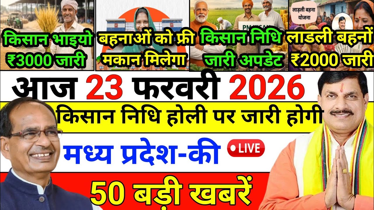 23 February 2026 | Madhya Pradesh News Today | Aaj Ki 25 Sabse Badi Khabrein | Breaking News Today