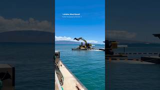 Lahaina Town Update… Harbor Dredging has started… another good sign of progress. #lahaina #maui