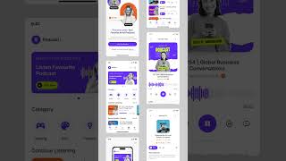 Podcast App UI UX Design | Podcast App Figma UI Design | App UI Design | Mobile App Figma UI Design