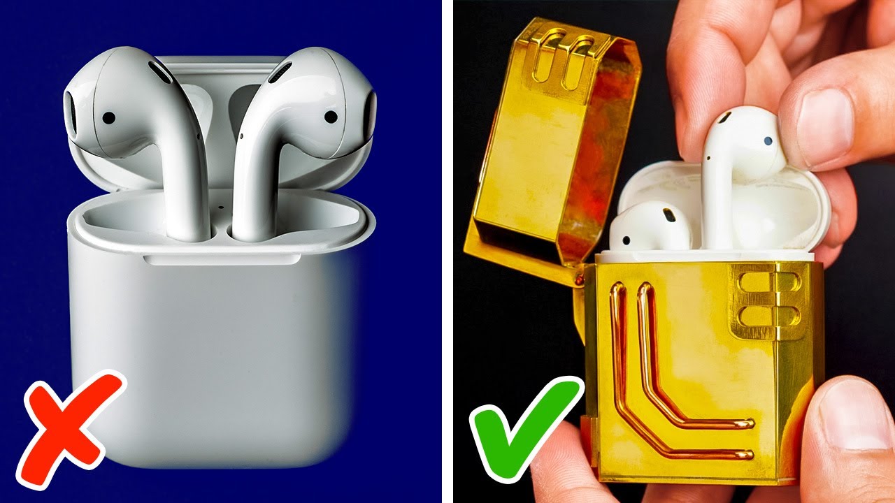 FUNDA DE ORO DIY PARA AIRPODS 4 ARTESANÍAS METÁLICAS GENIALES YouTube