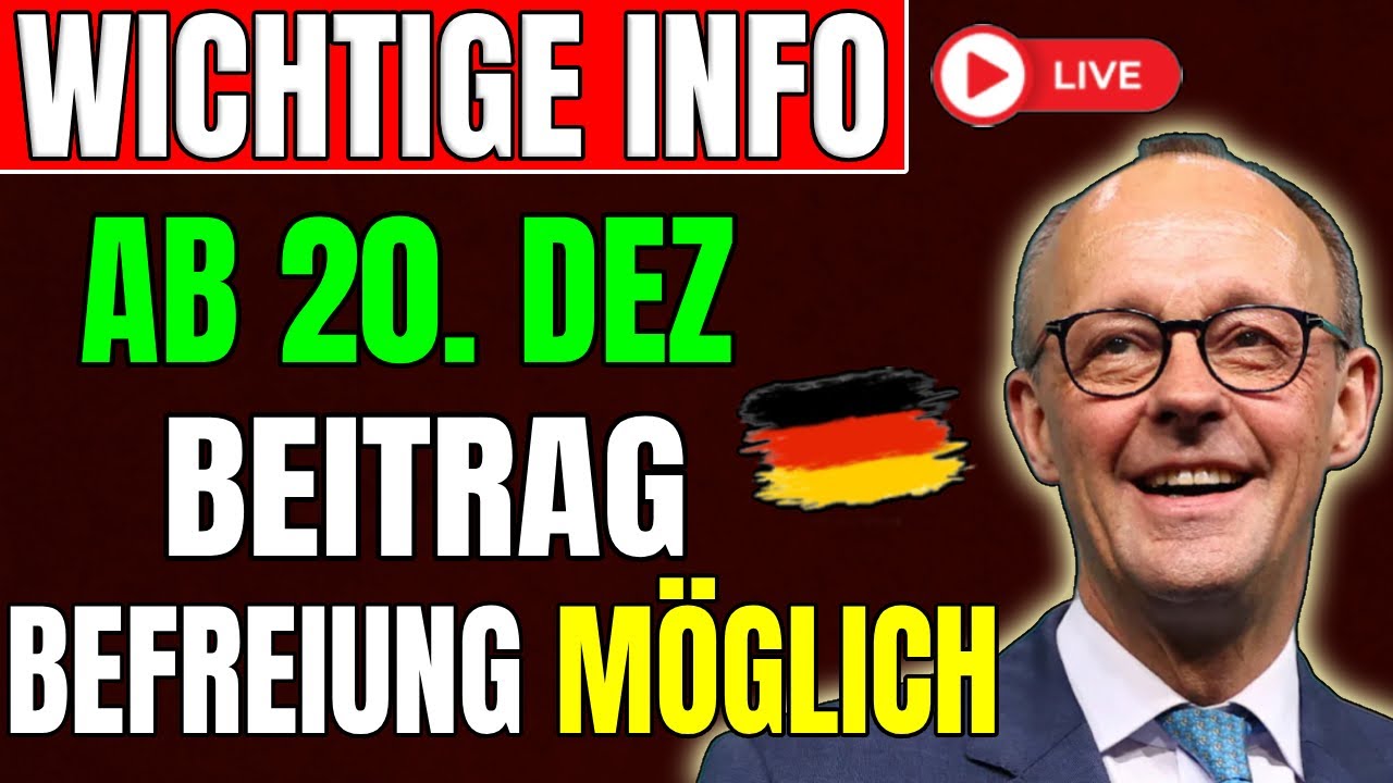 🚨WICHTIGE INFORMATION für Rentner ab dem 20. Dezember 2025 – Befreiung von Rundfunkbeiträgen möglich