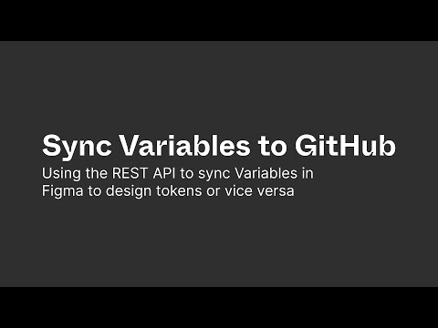 Sync Variables to GitHub