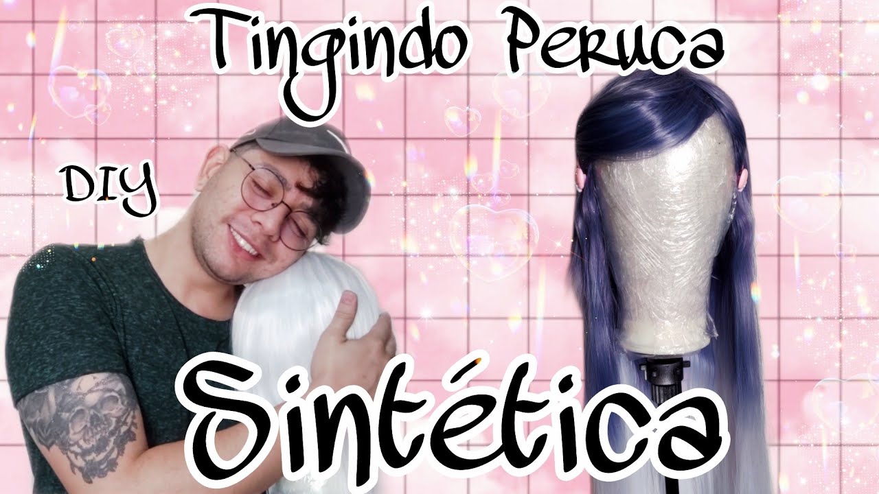 Tingindo peruca sintética - Pintando/ Estilizando/ Colorindo/ Wig / Peruca de plástico